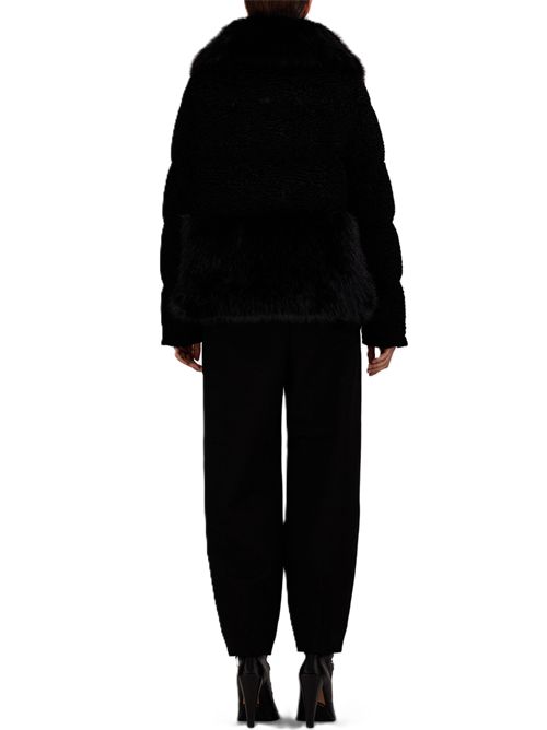 Giacca in tocco pelliccia effetto Astrakan HERNO | PI002320D12959300 NERO